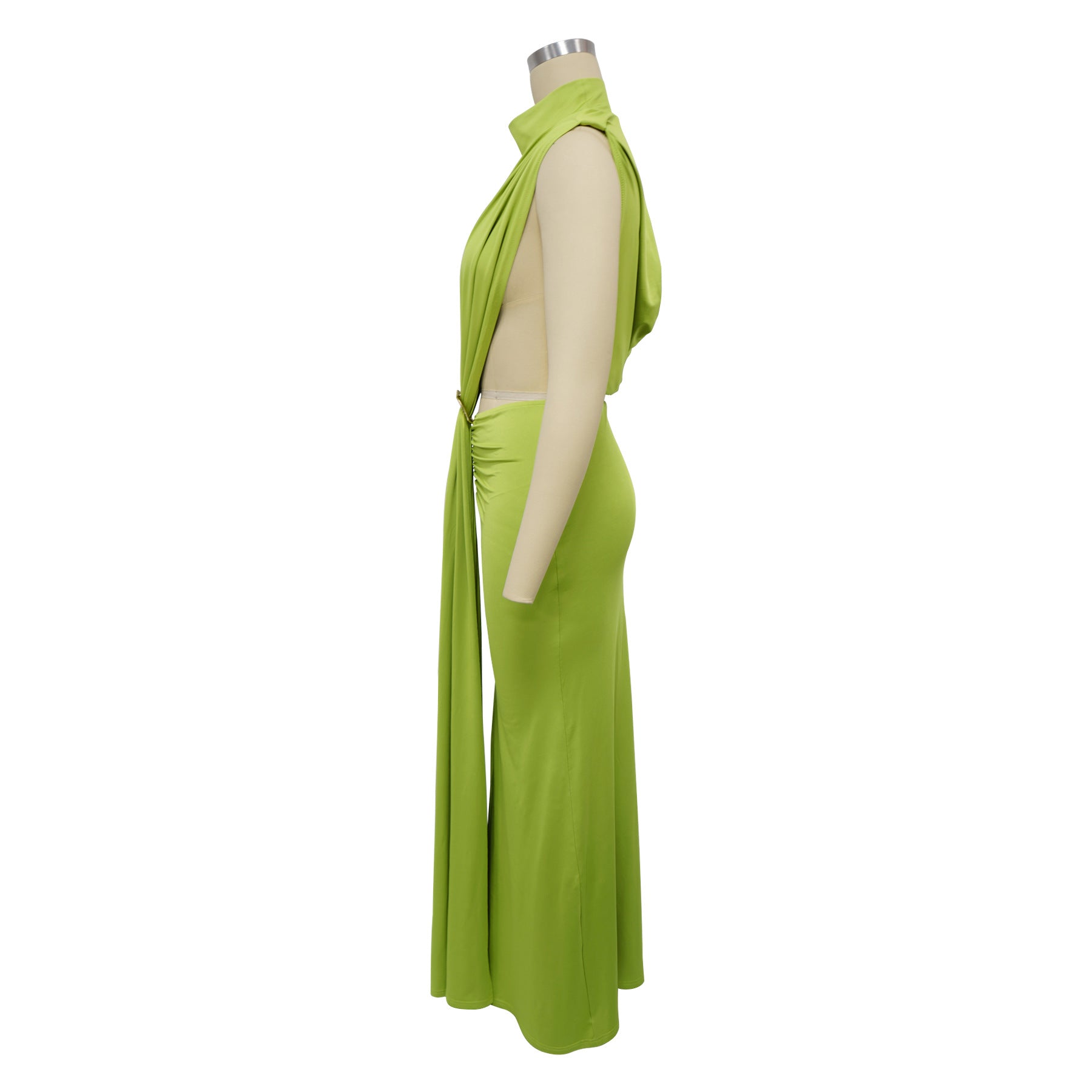 Women's Solid Color Sexy Side Slit Sleeveless Fashion Dress 13