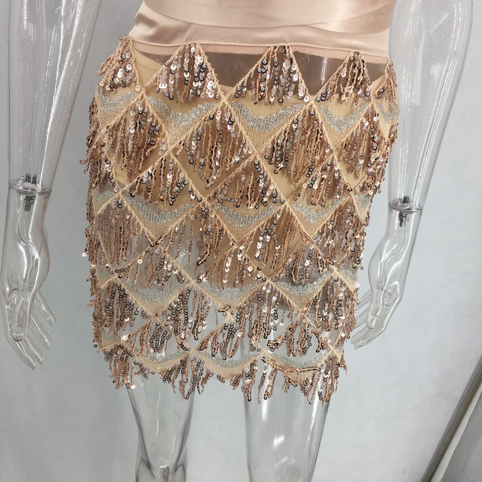 Women Summer Backless Sequin Dress 8