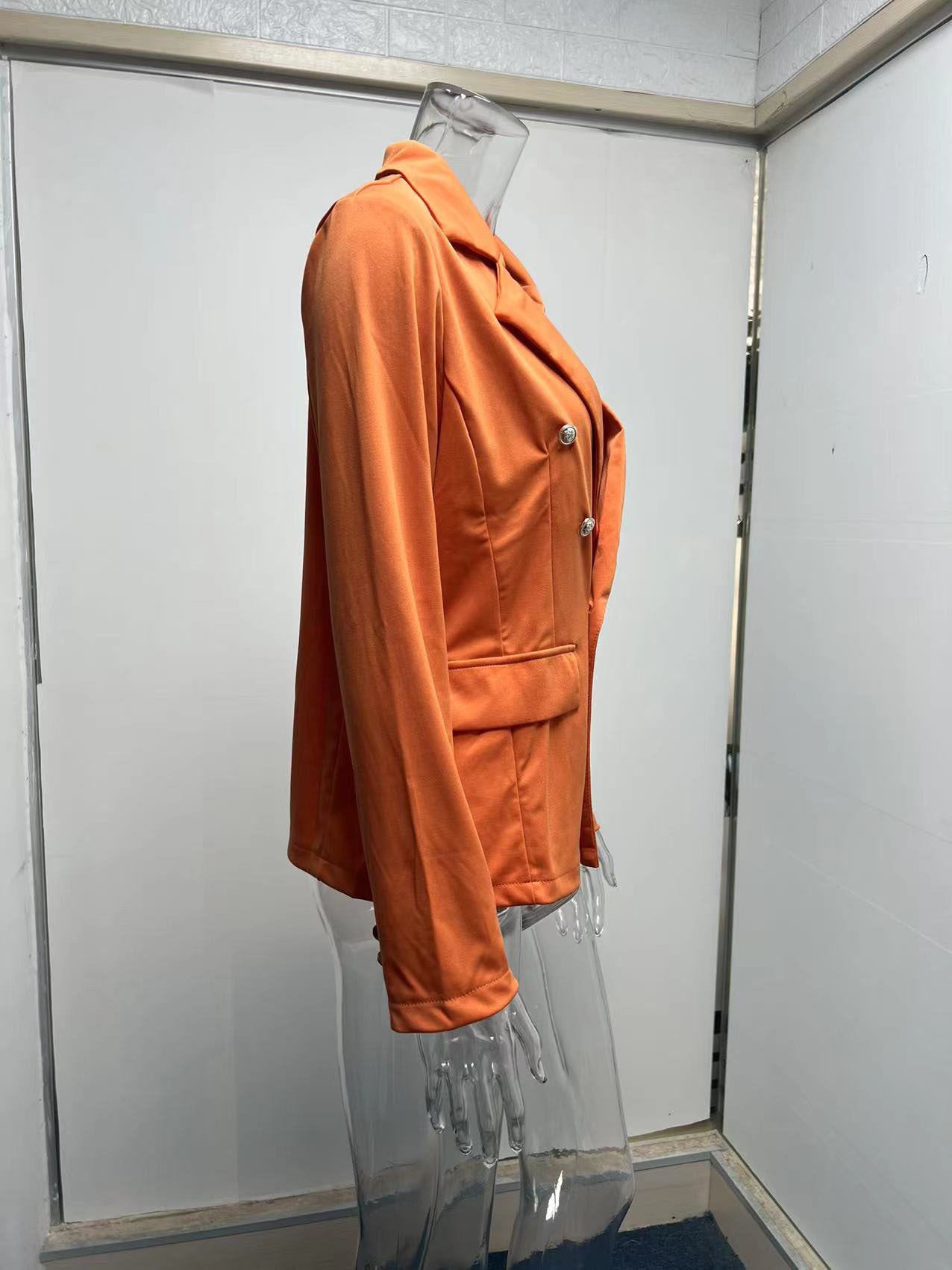 Women Long Sleeve Buttons Blazer 27