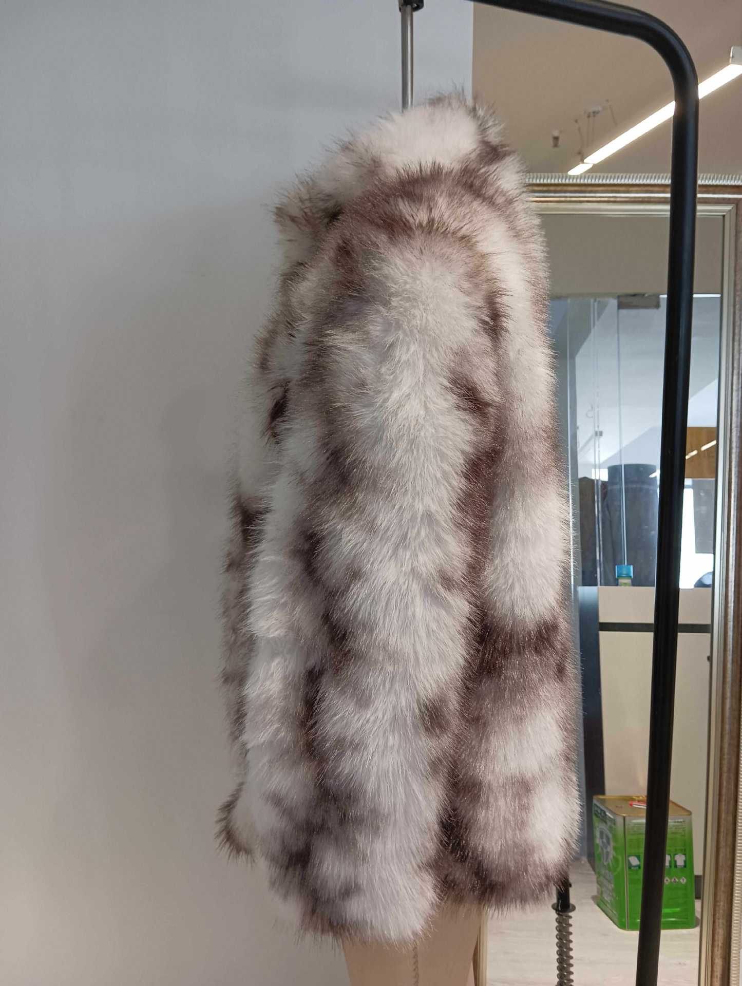 Autumn Winter Luxury Plush Coat Women Faux Fur High Neck Casual Loose Coat 8