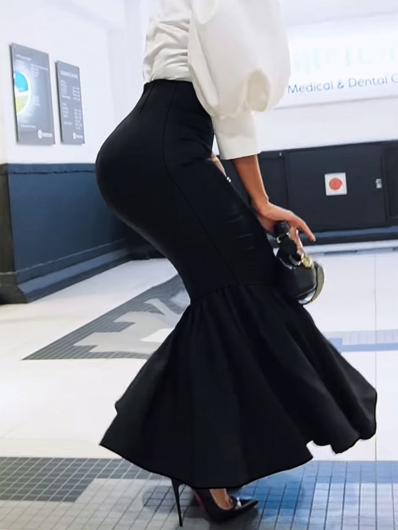 Women's Elegant Bodycon Long Fishtail Skirt