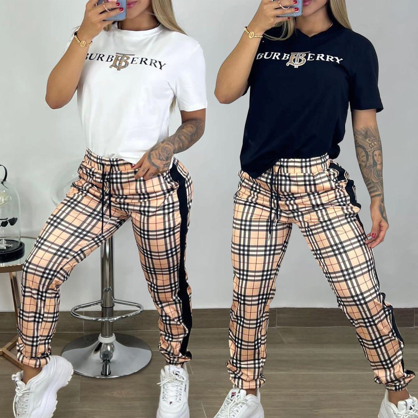 Women Casual Top and Pants Two-Piece Set 4