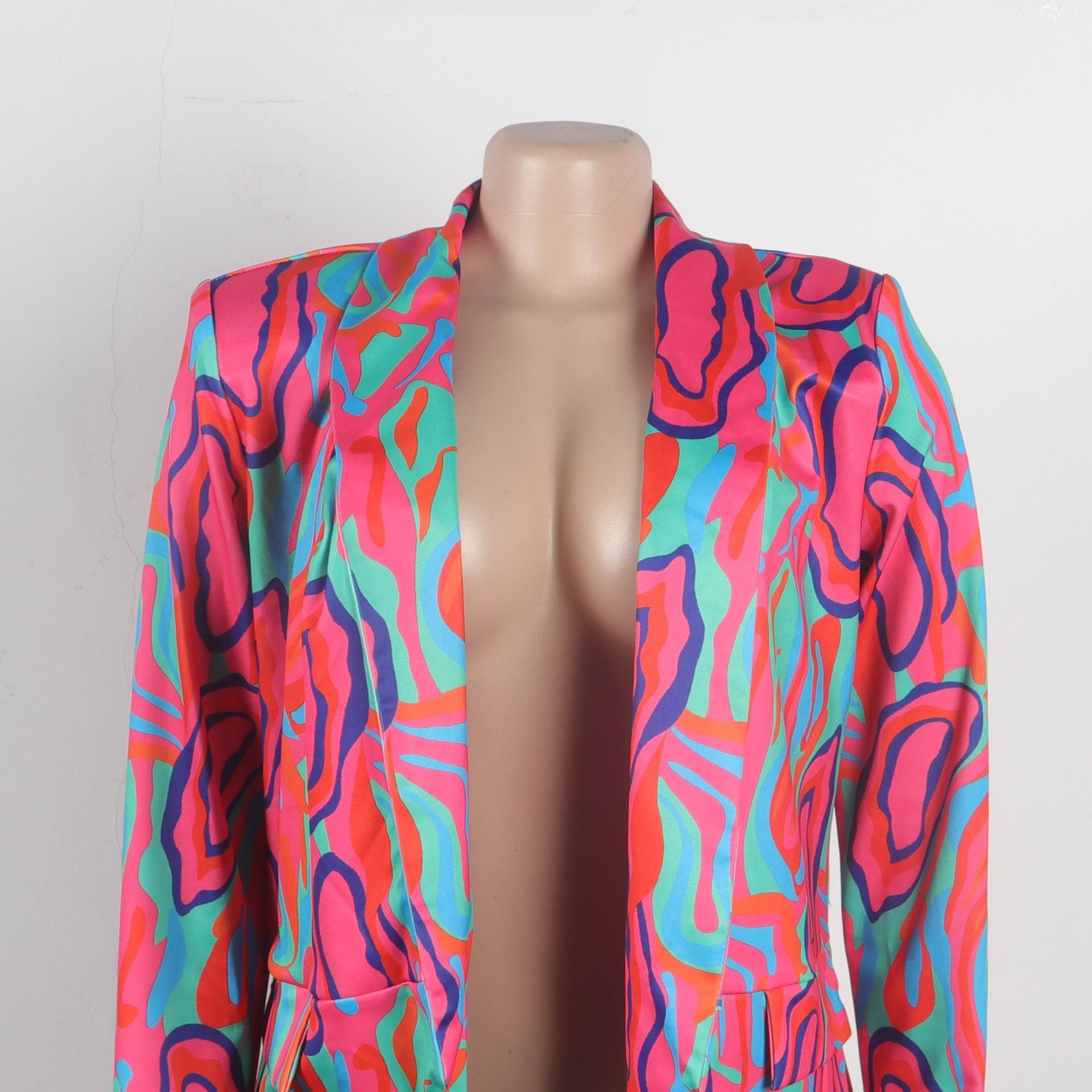 Casual Fashion Multi-Color Print Fashion Blazer Top 58