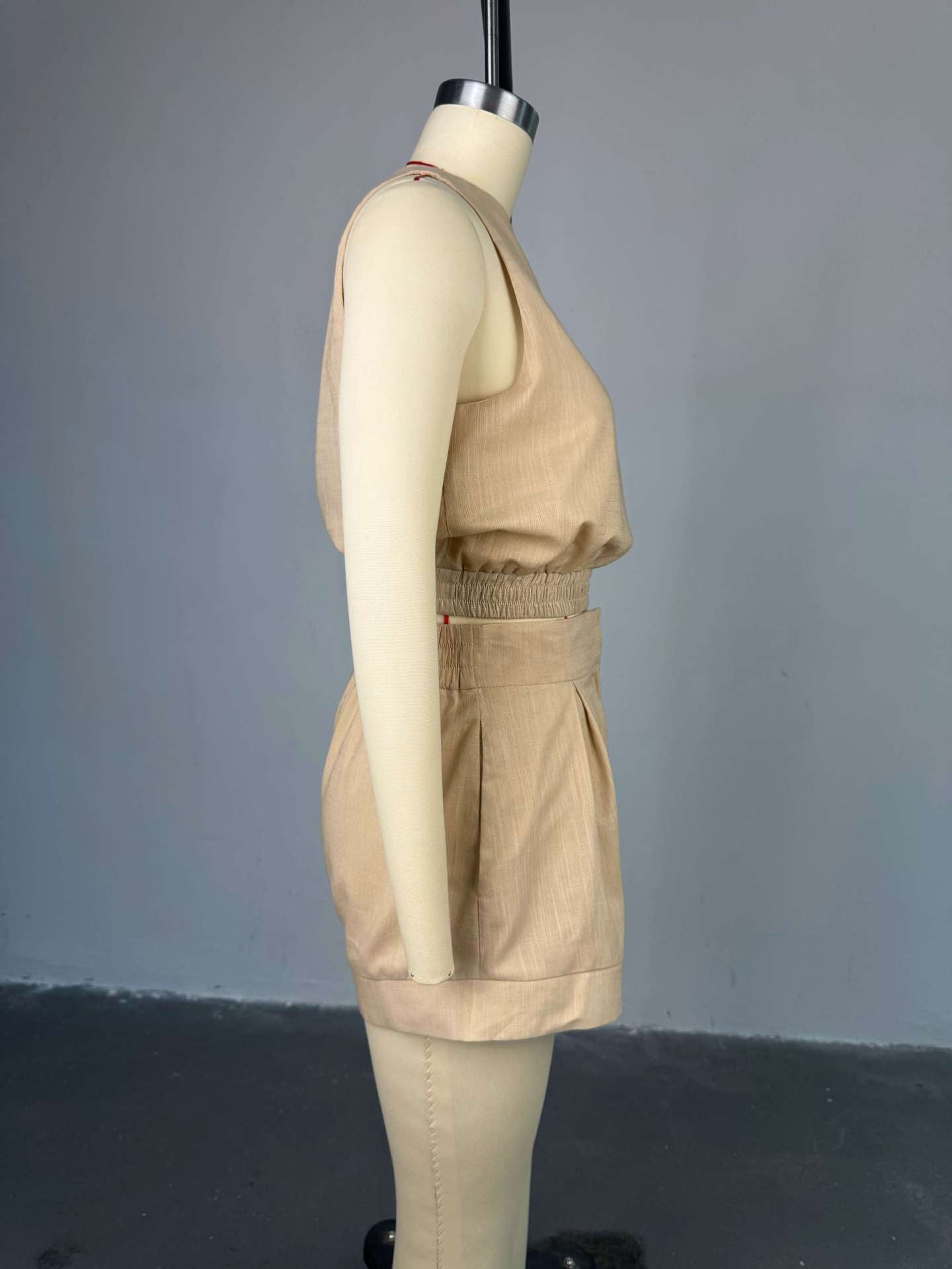 Women Summer Off Shoulder Shirt and Shorts Two-Piece Set 5