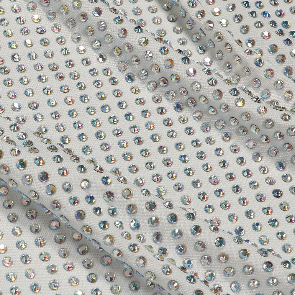 Sexy diamond-encrusted deep V-wrapped chest strap two-piece skirt set 54