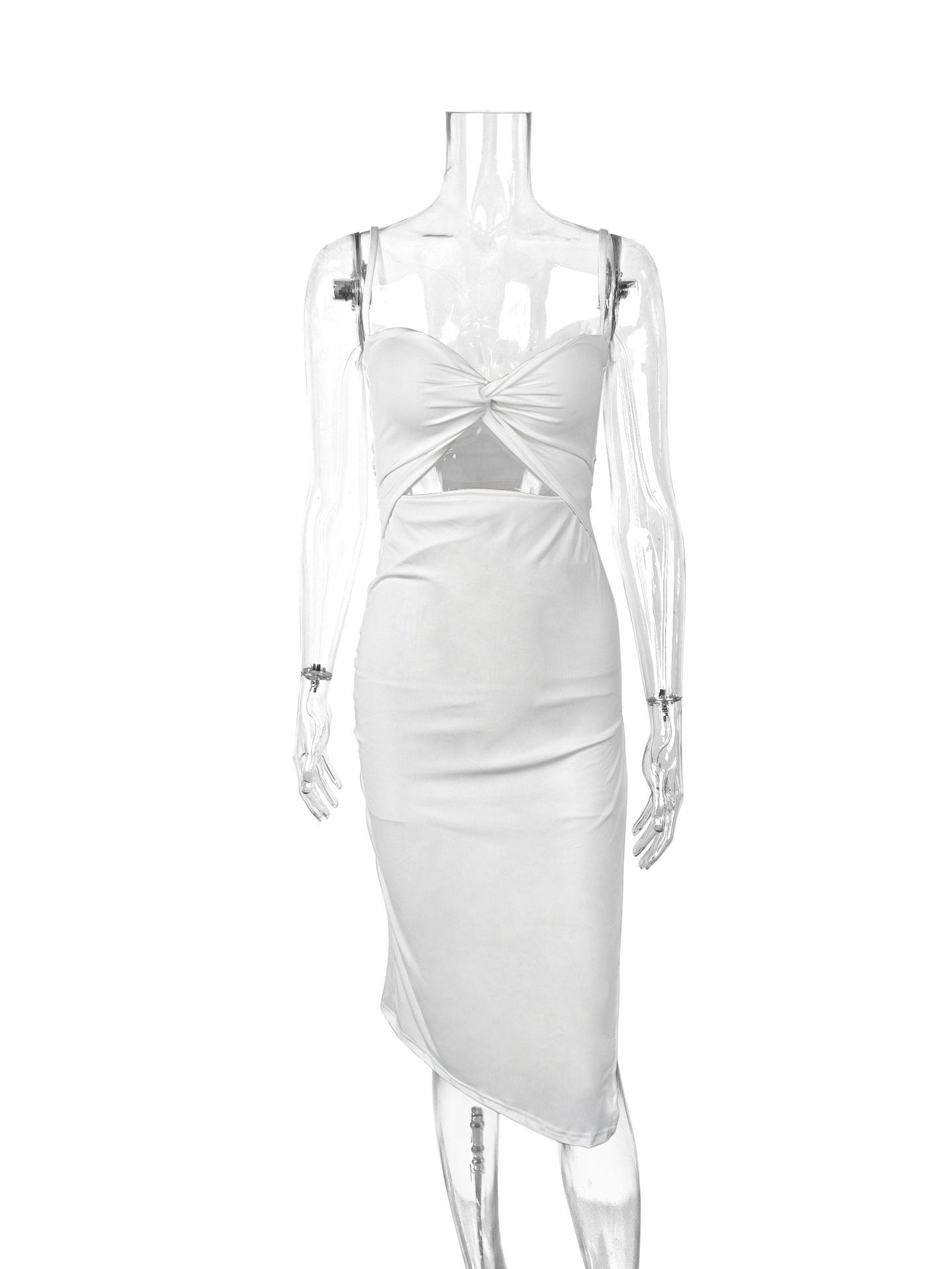 Low Back Slit Maxi Dress Sexy Summer Bodycon Gown 7