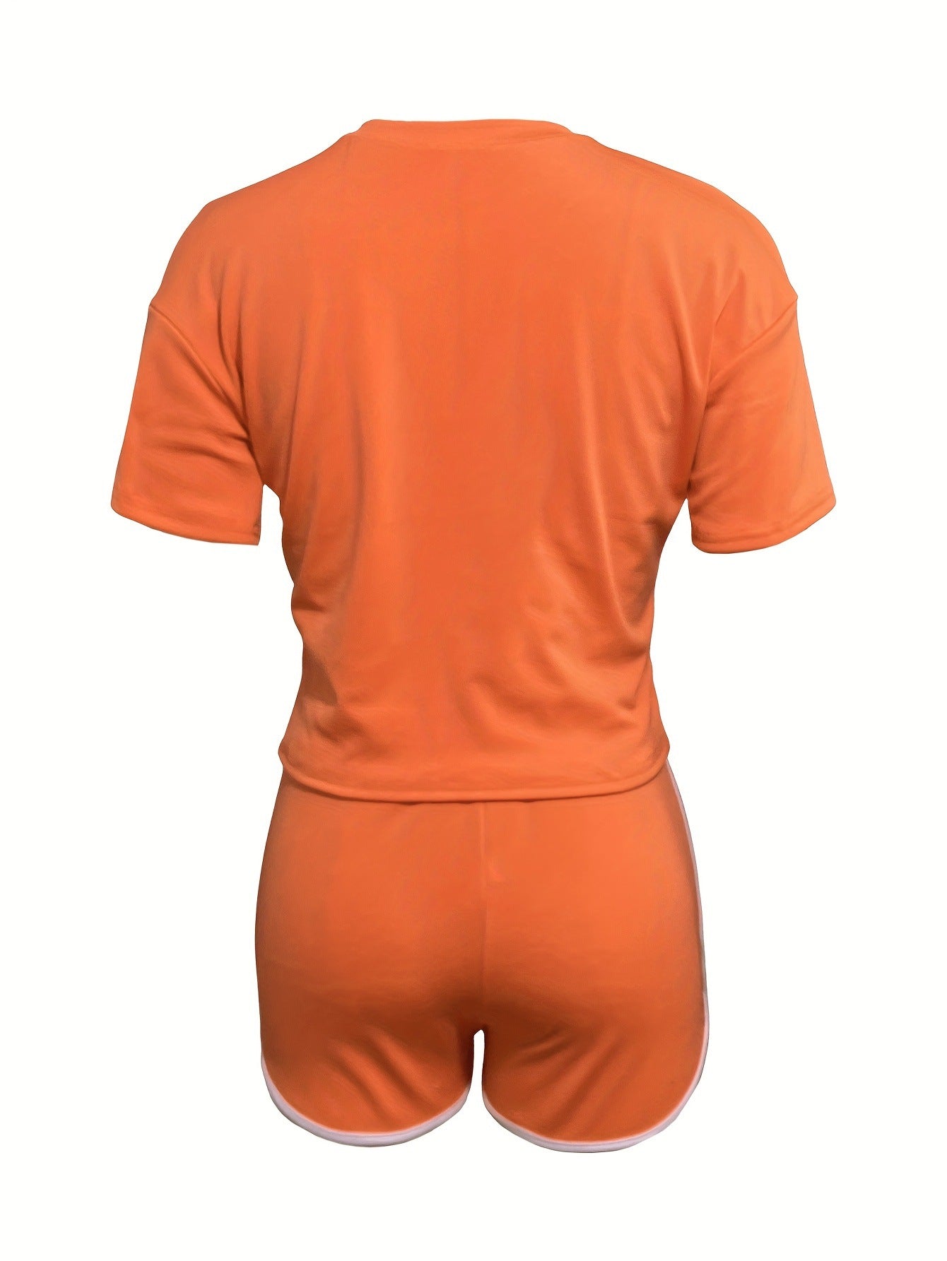 Women casual digital print short-sleeved top and shorts two-piece set 24