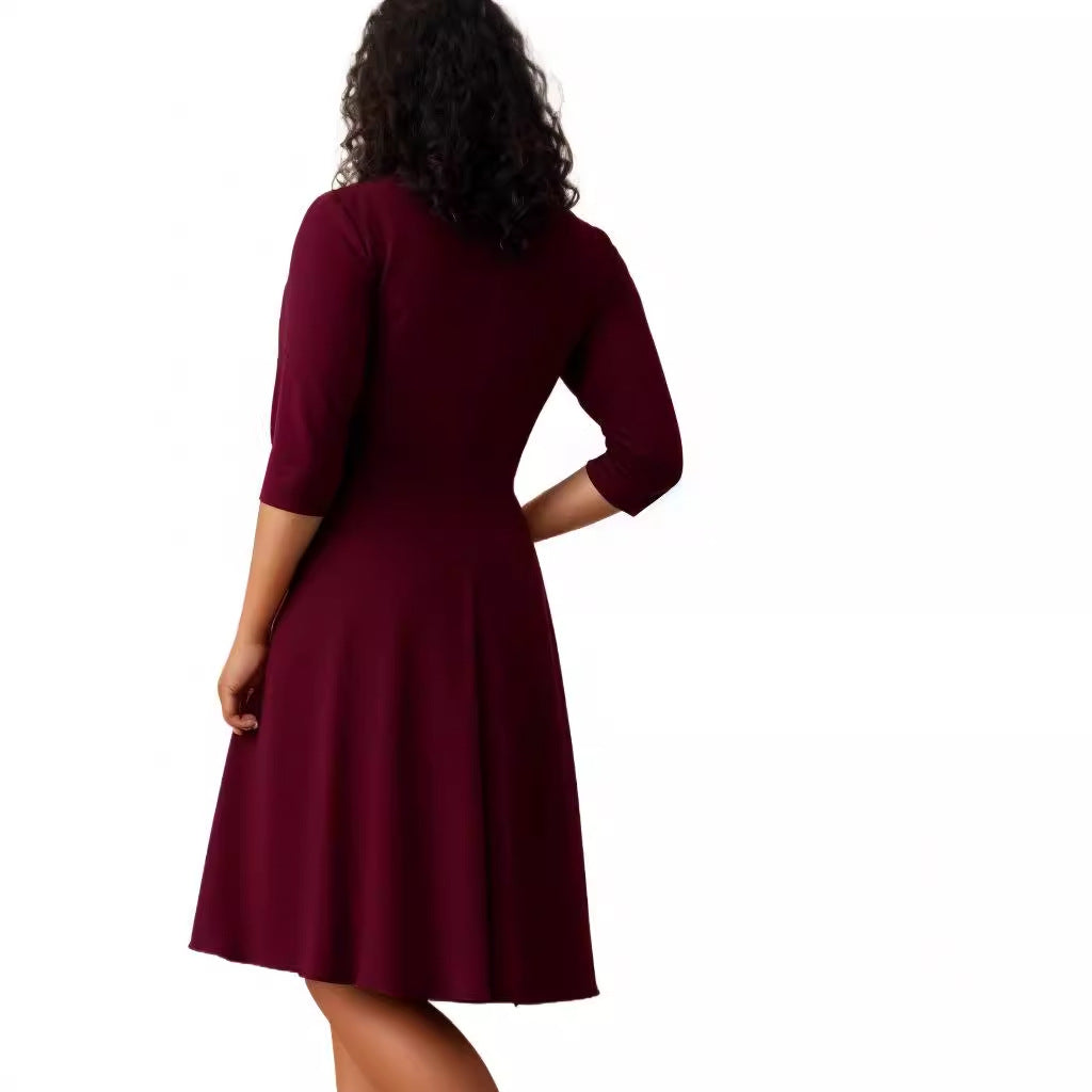 Sexy Fashion Solid Color Casual Women's Dress