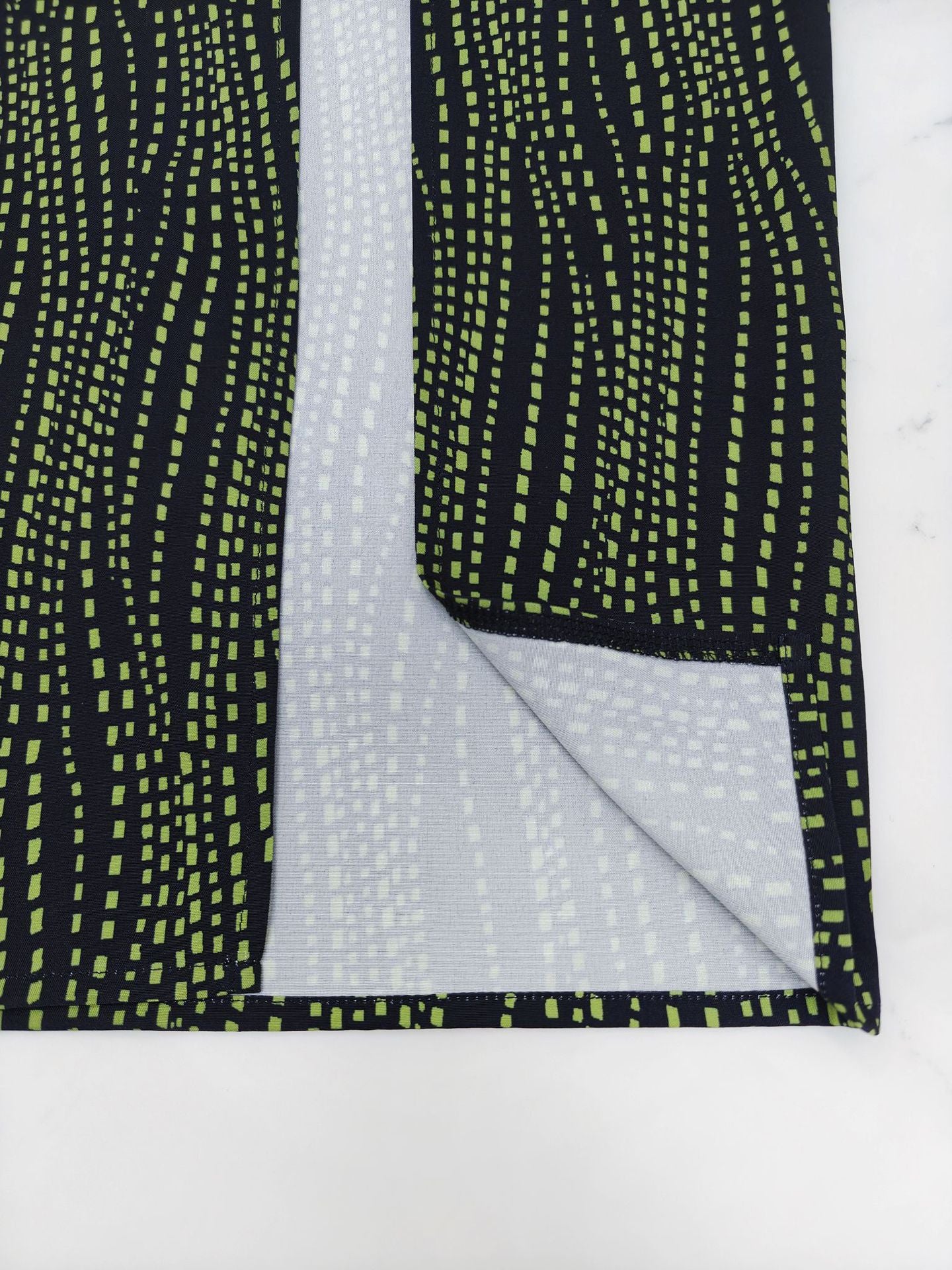 Women Holidays Casual Printed Short Sleeve Slit Dress 6