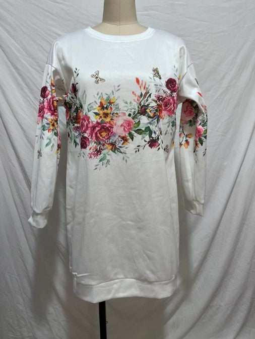 Autumn And Winter Women's Printed Round Neck Casual Dress 15