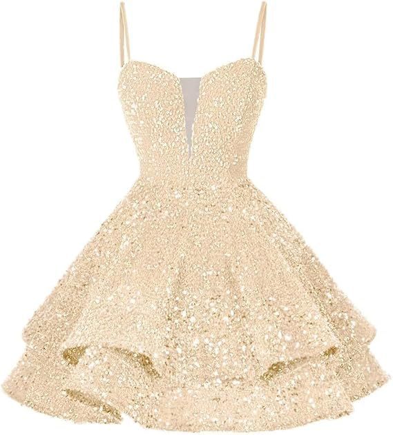 Women Sequined Strapless Sexy Prom Dress 12