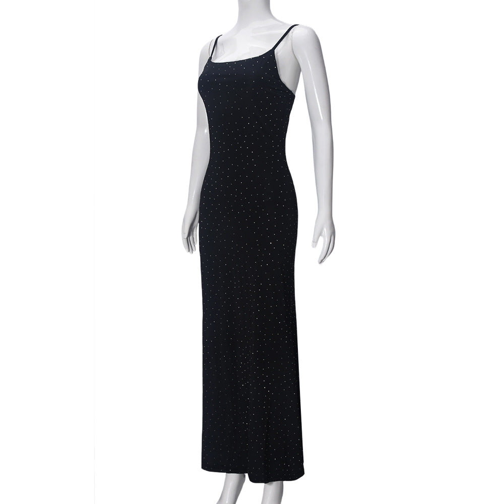 Summer Slimming Low Back Beaded Strap Dress for Women 5