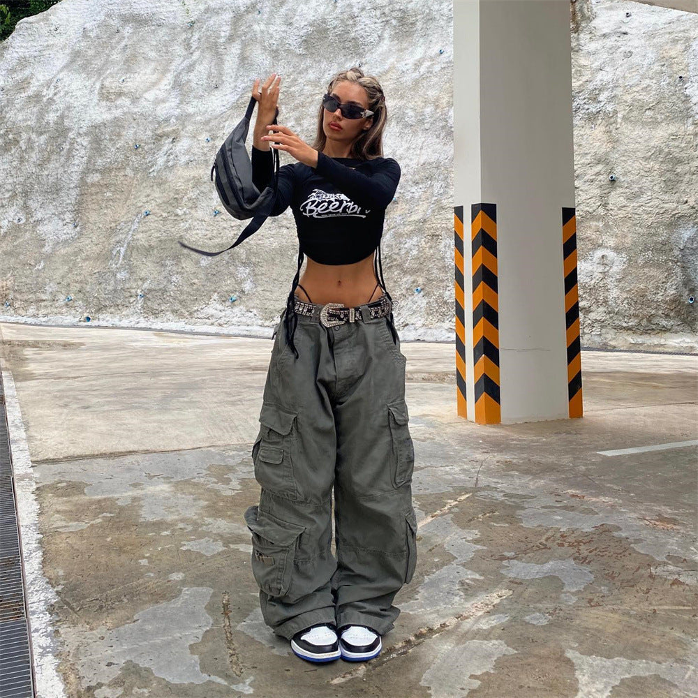 Fashionable Casual Multi-Pocket Cargo Pants 7