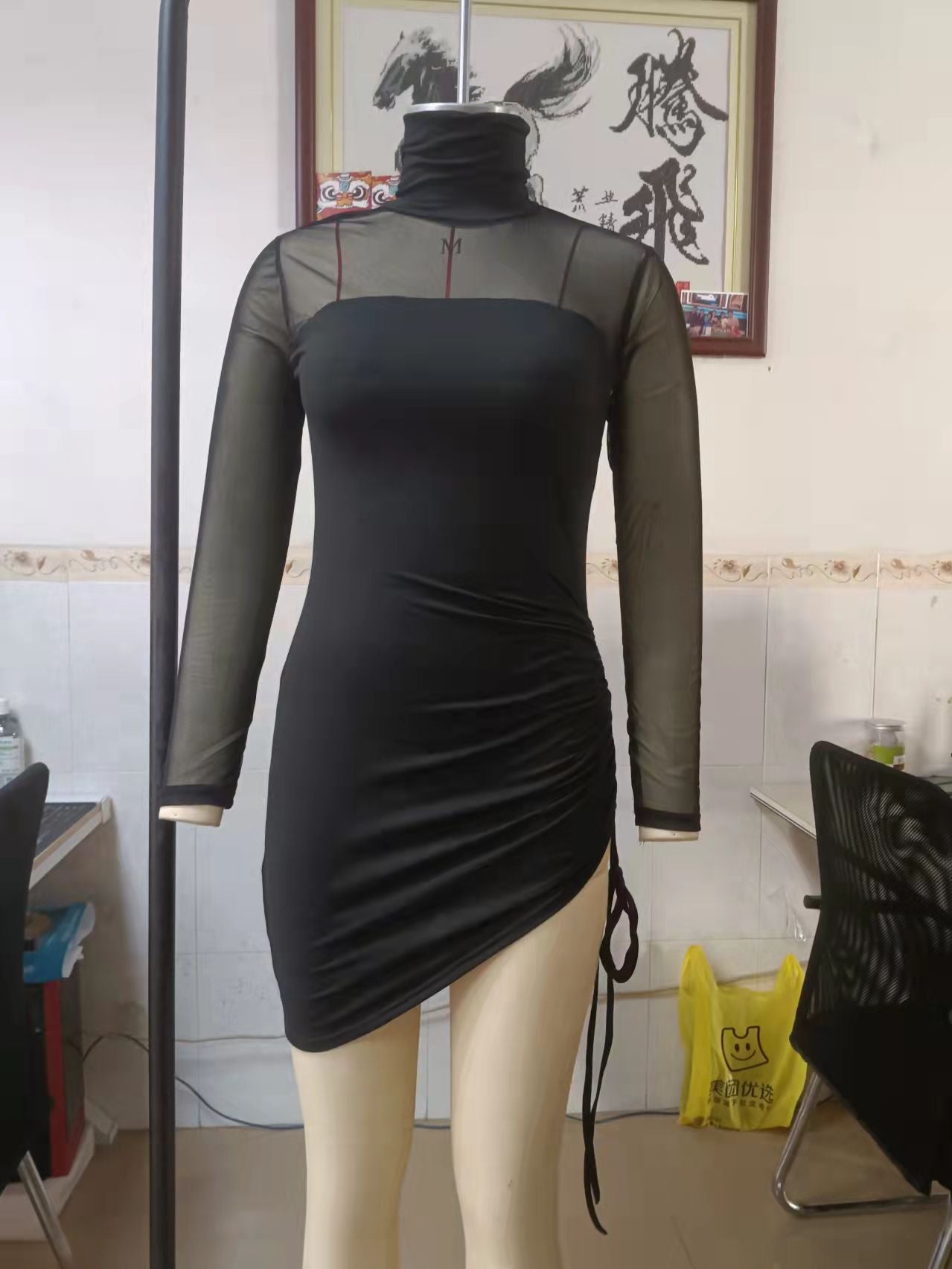 Women Shiny Off Shoulder Bodycon Dress 26