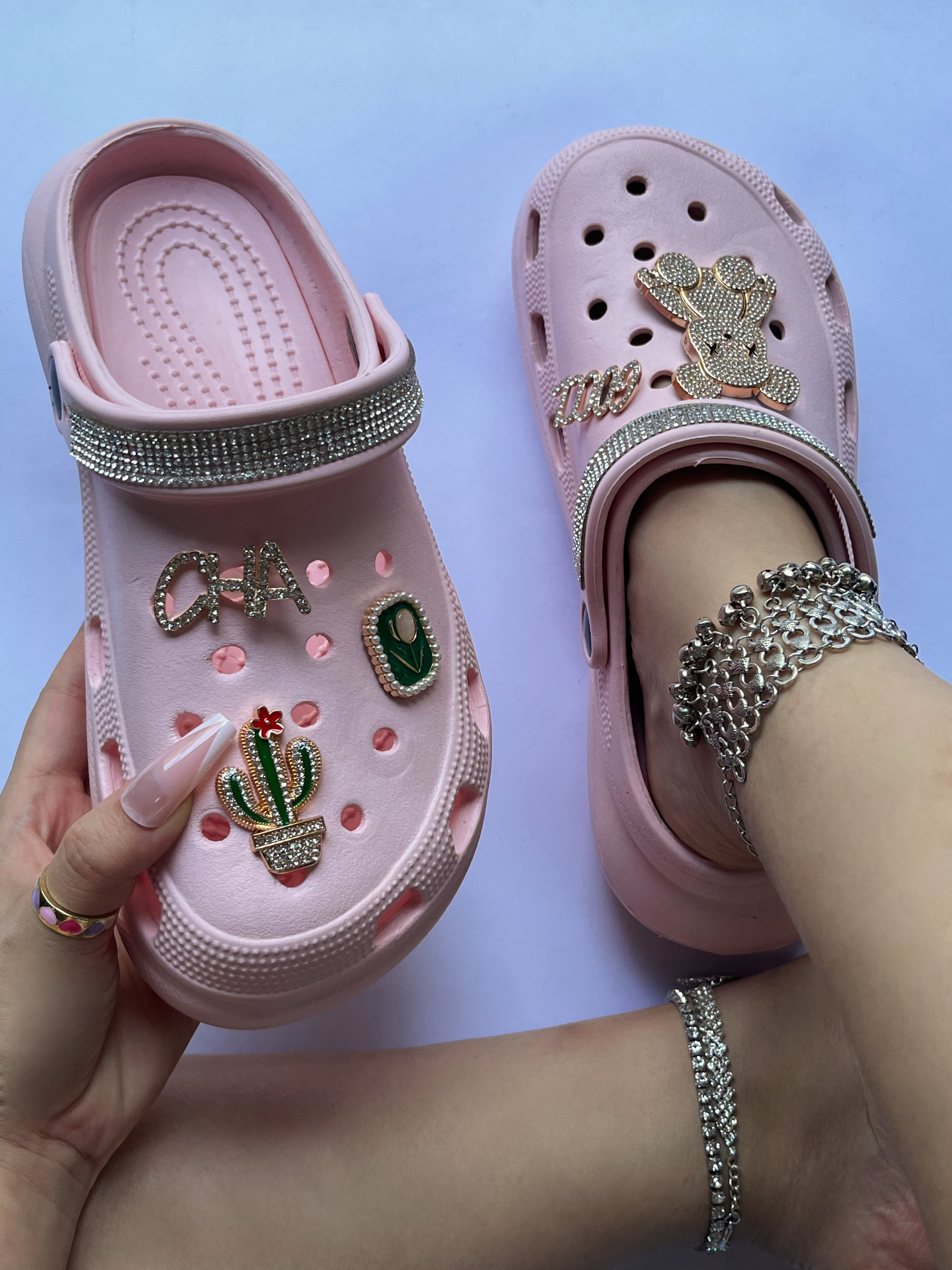 Cactus accessories high-heeled hole shoes women's summer slope heel thick bottom hole shoes women's shoes 7