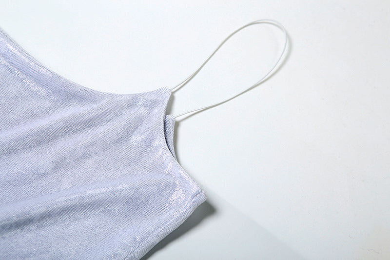 Women Sexy Pleated Knot Strap Dress 13