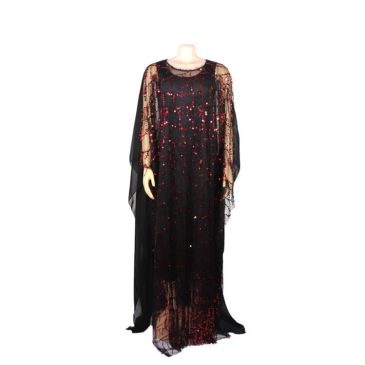 African Women beard sequin Maxi Dress 19