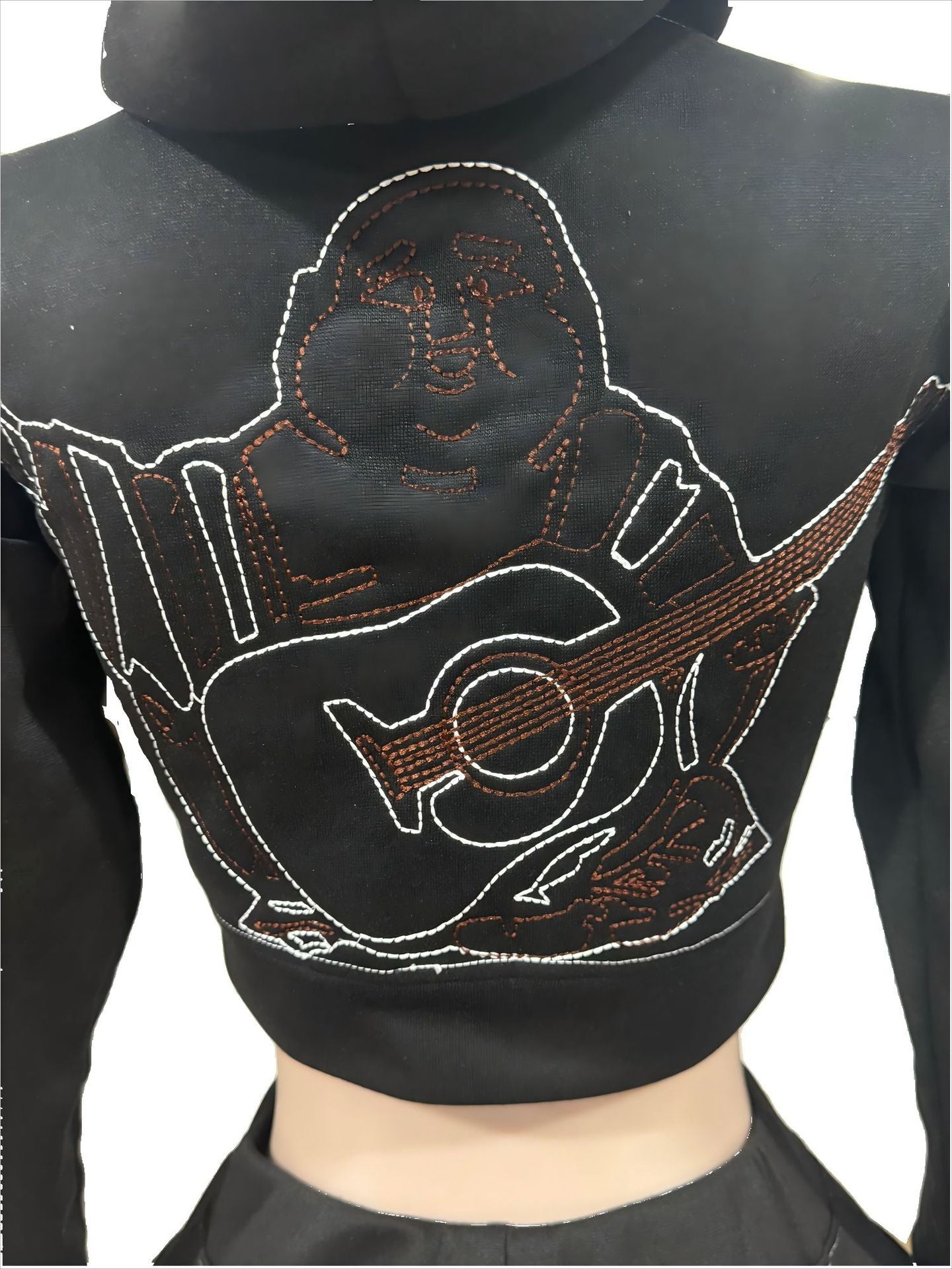 Women casual embroidered sports hoodies two-piece top and pant 10