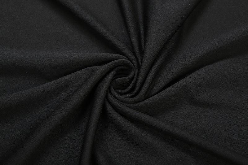 Autumn Women's Sexy Mesh Patchwork See-Through Slim Fit Halter Neck Lace-Up Dress 17