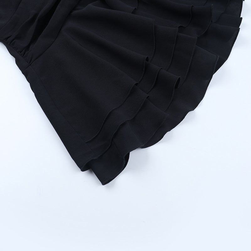 Women's Fashion Chic Lace-Up Long Sleeve Short Dress 16