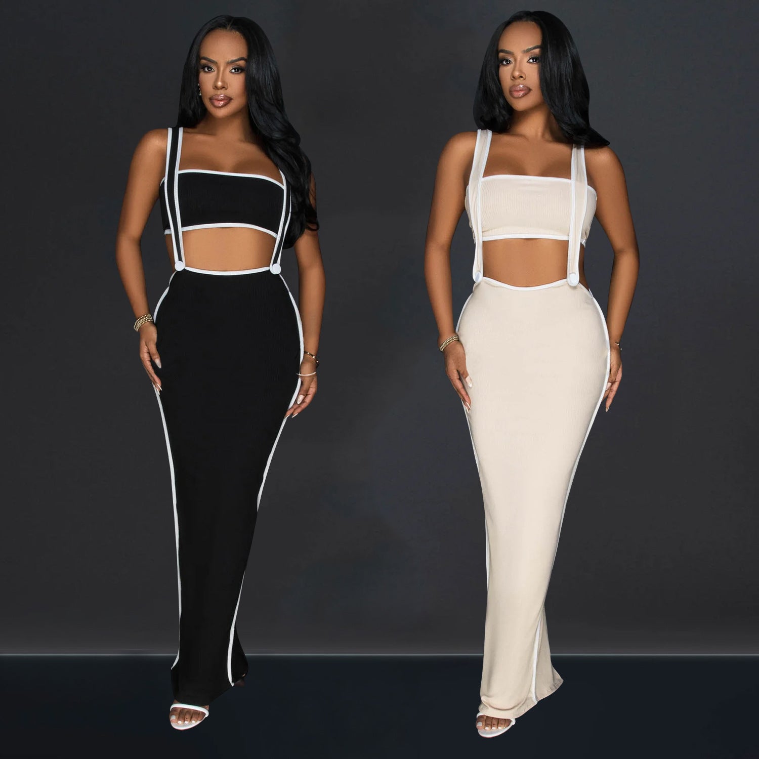 Women Tube Top and suspender skirt two-piece set 15