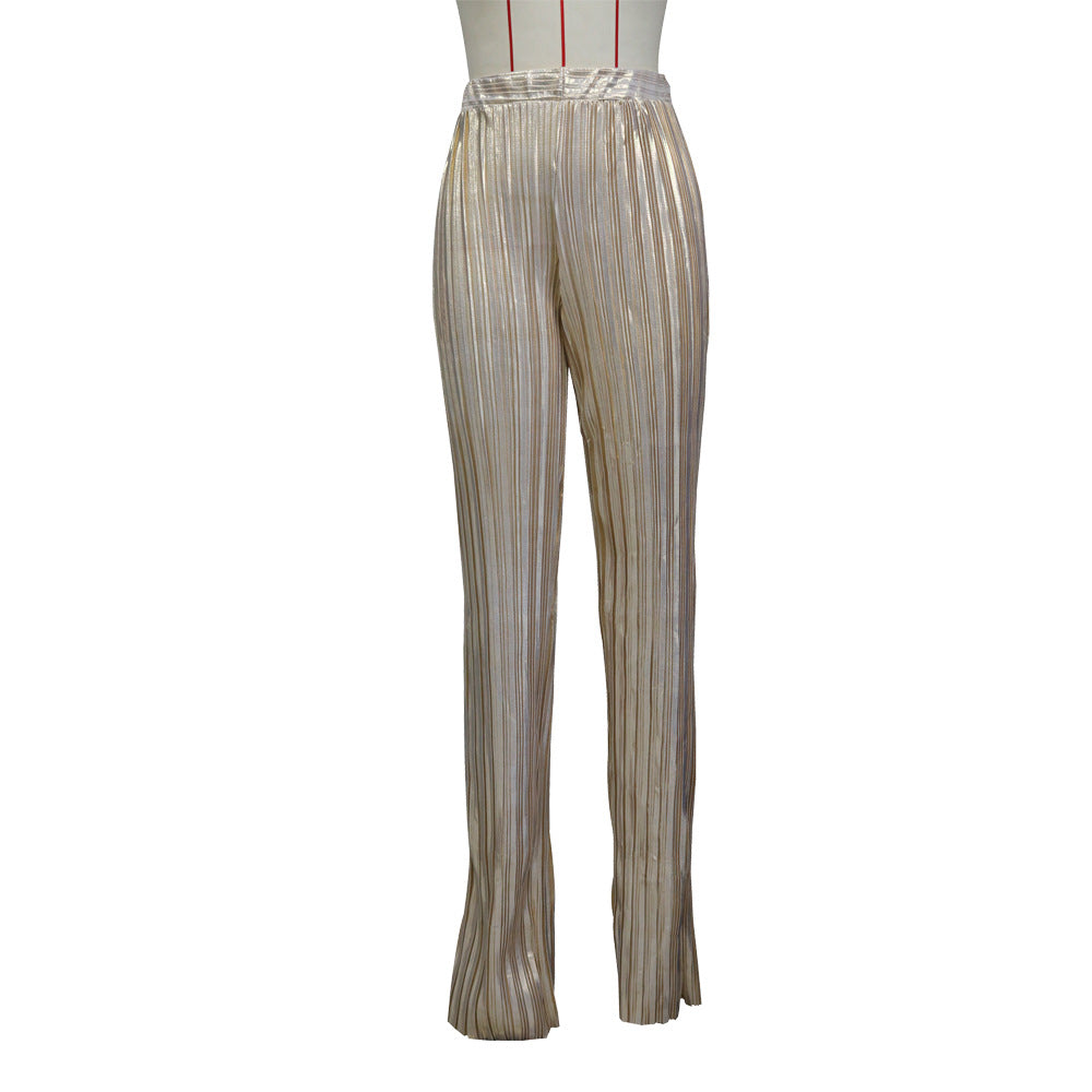 Women Casual Crushed Wide Leg Pants 15