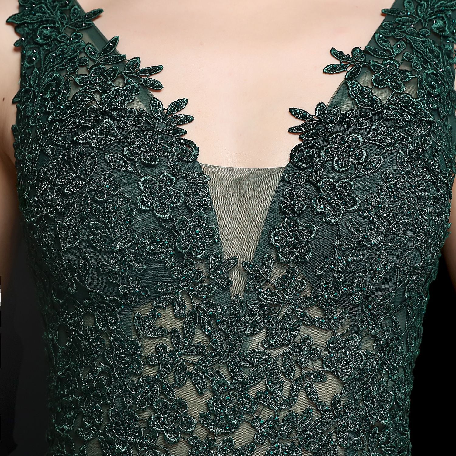 Elegant Lace Diamond Formal Party Dress Bride Long Mermaid Evening Dress 20