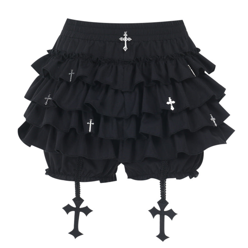 Women spring sexy cross pendant skirt pants 8