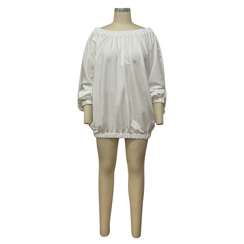 Women loose Bat Sleeves Off Shoulder dress 13