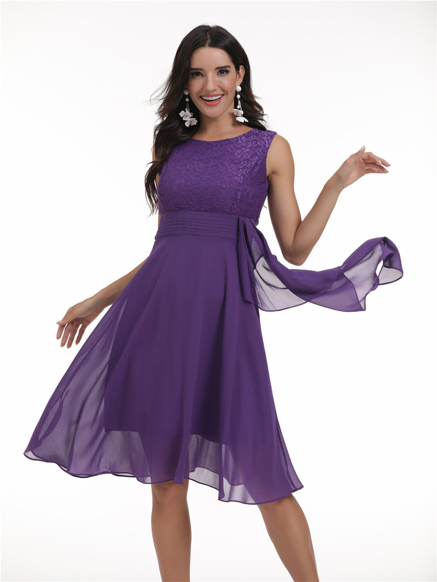 Women chiffon lace dress 55