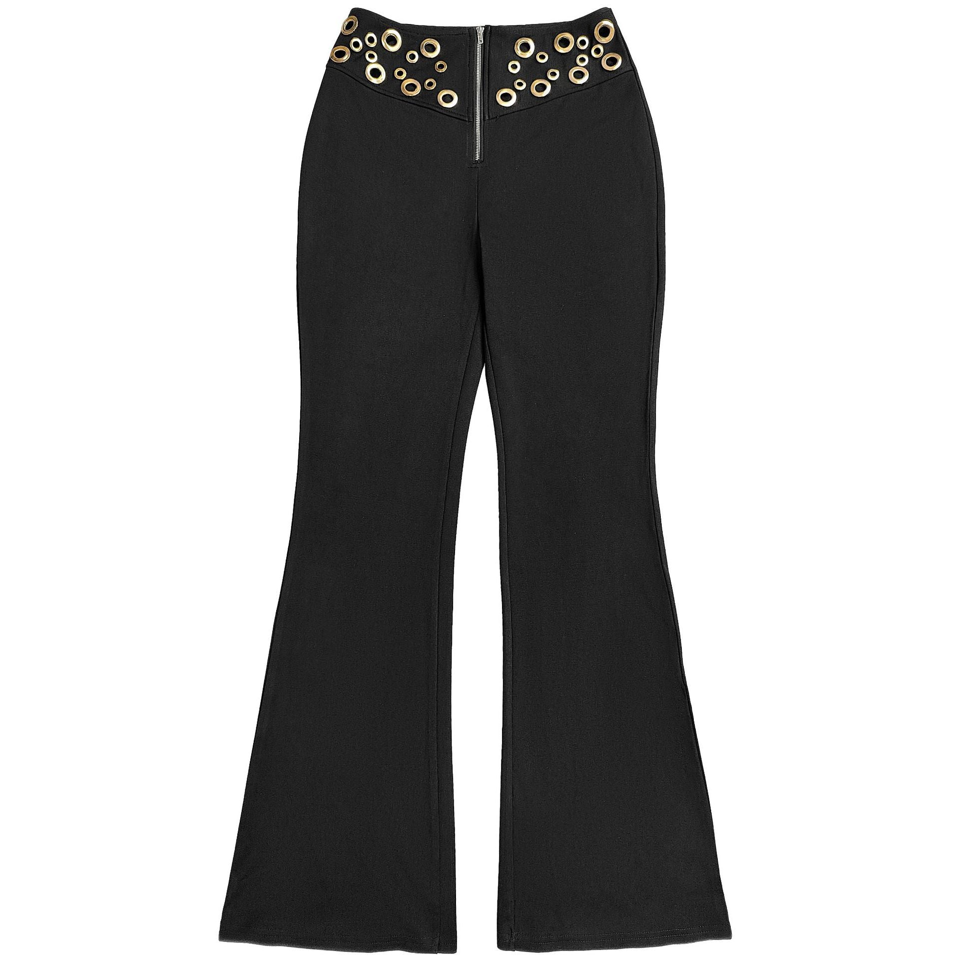 Women's Sexy Strapless Metal Buckle Fashionable Two Piece Pants Set 11