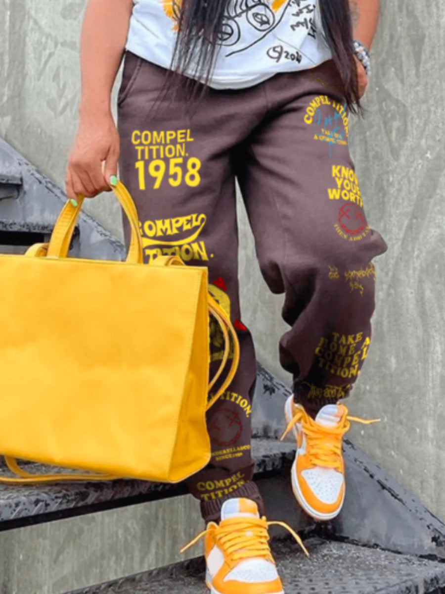 Plus Size Women Elasticized Loose Pants 3