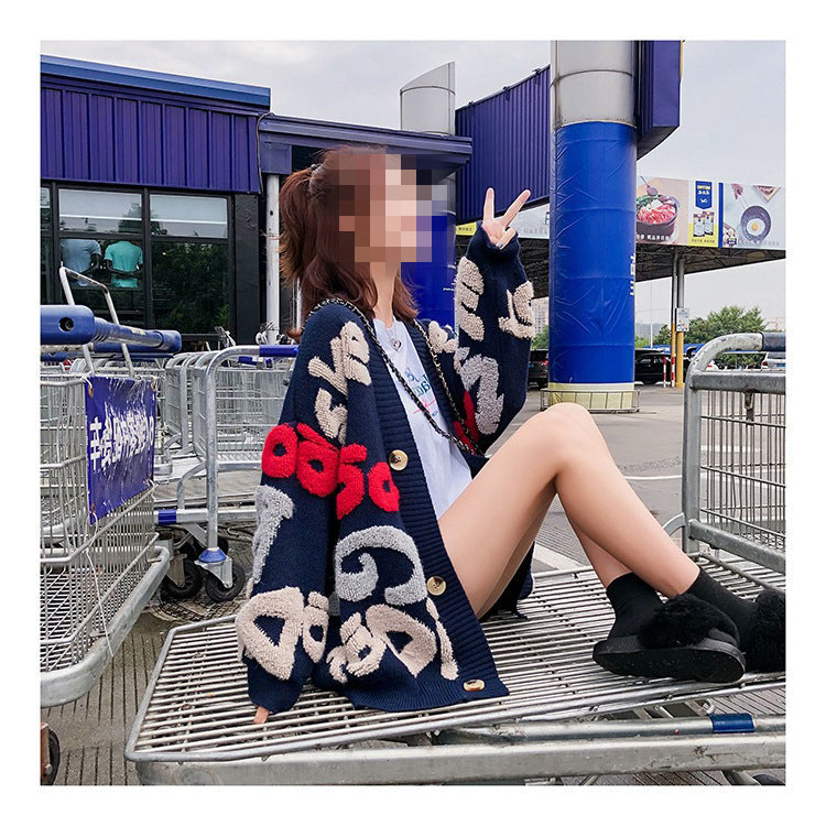 Women Fall/Winter Style Casual Button V-Neck Sweater 20