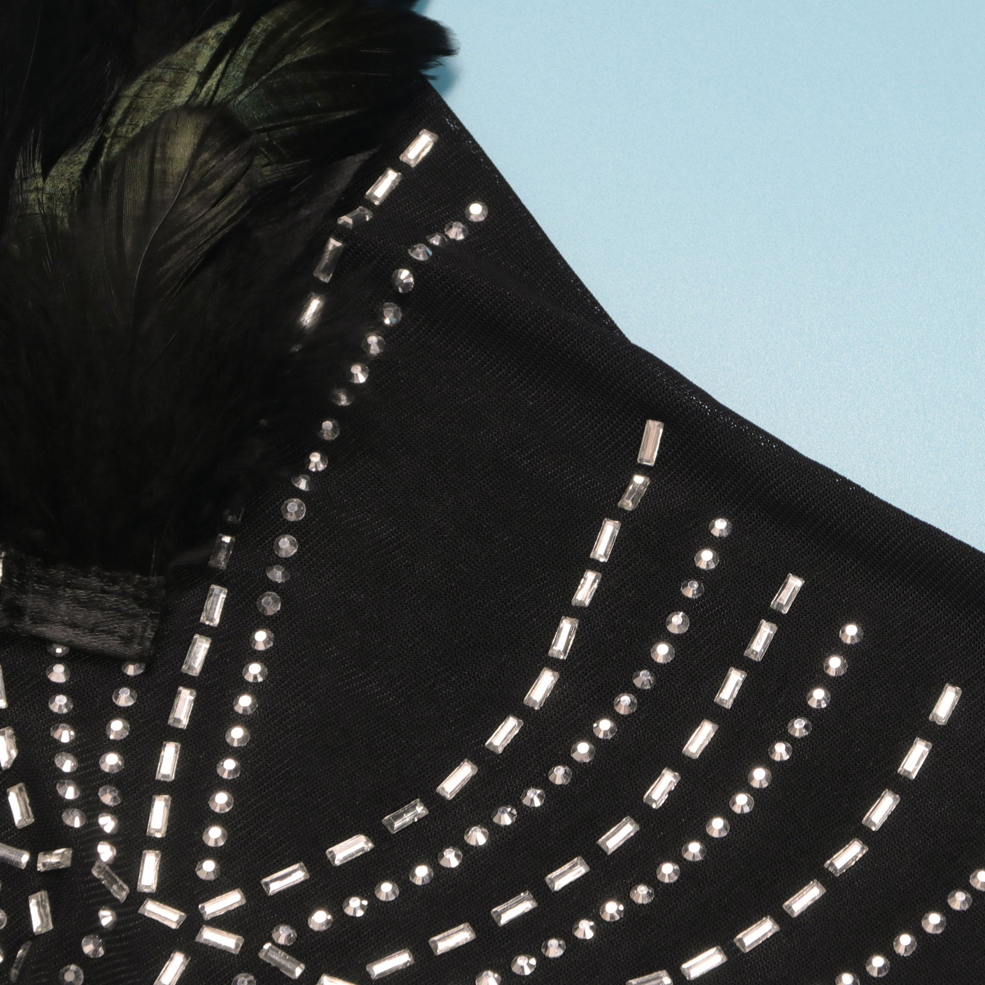 Women Sexy Feather Beaded Sleeveless Jumpsuit 20