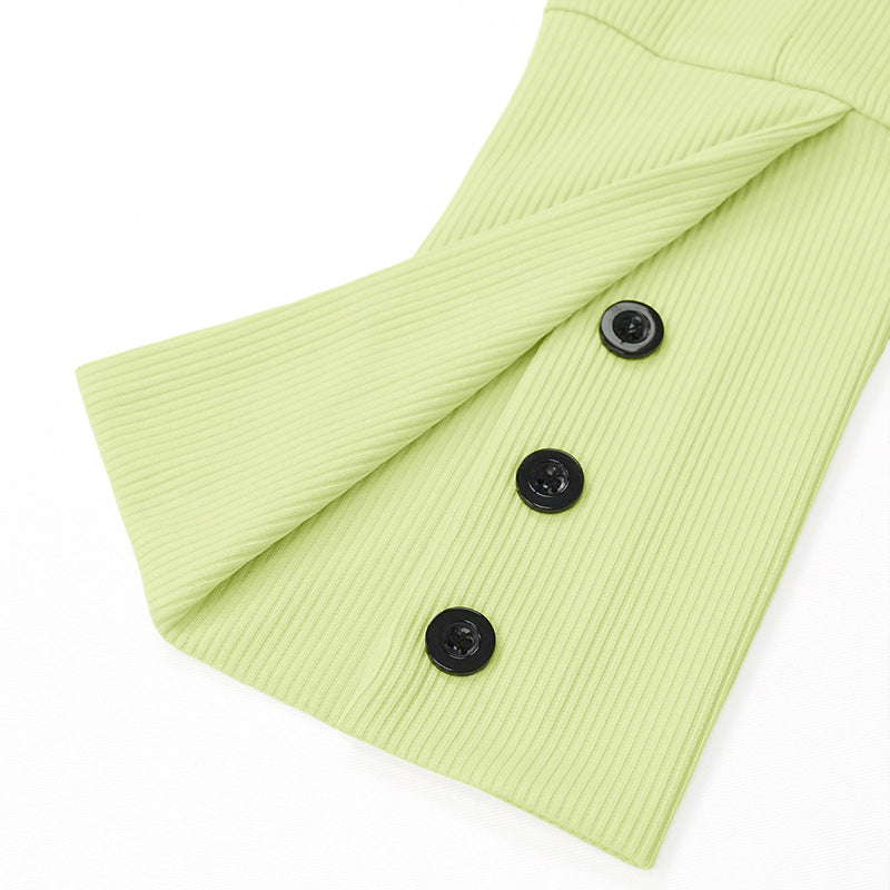 Sexy Button Long-Sleeved Midi Dresses For Women 12