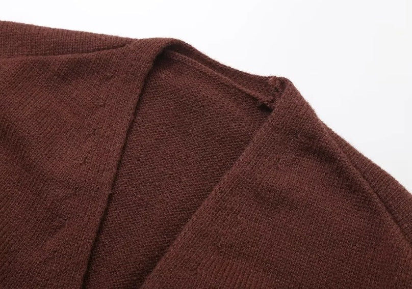 Women's V-Neck Button Knitting Cardigan 20