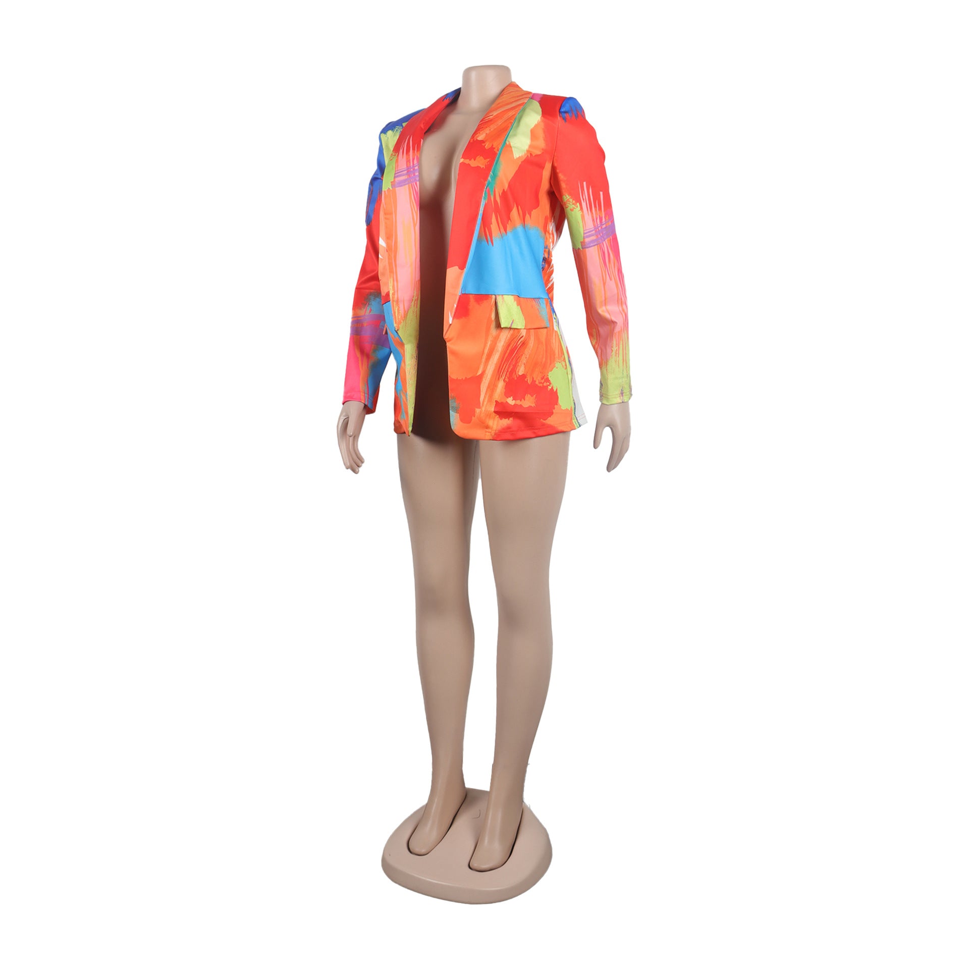 Casual Fashion Multi-Color Print Fashion Blazer Top 70