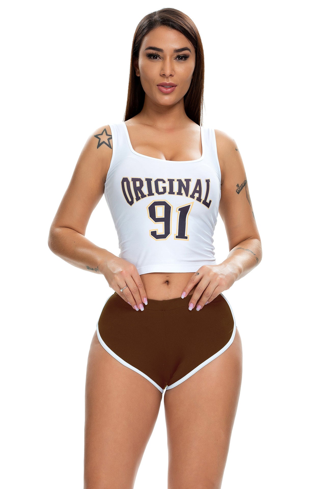 Summer Women's Sexy Running Stretch Sports Yoga Fitness Shorts 51