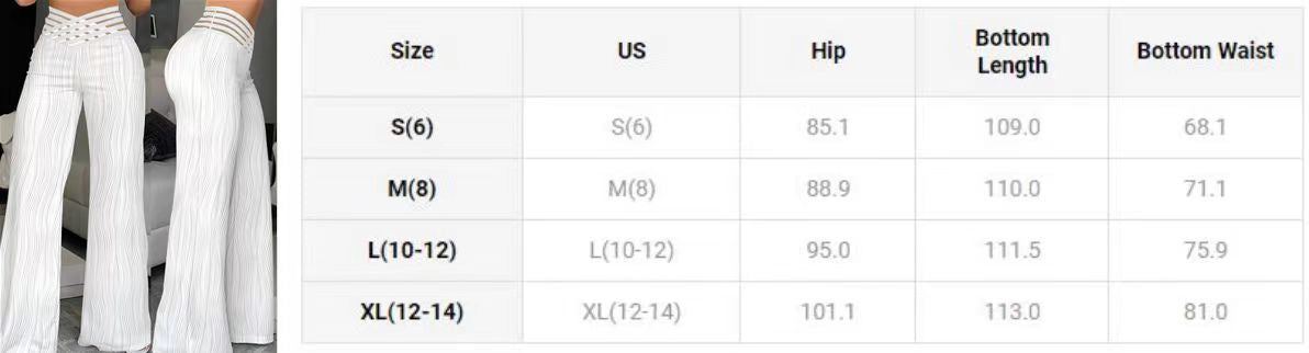 Women Summer Casual Pleated Hollow Wide Leg Pants 19