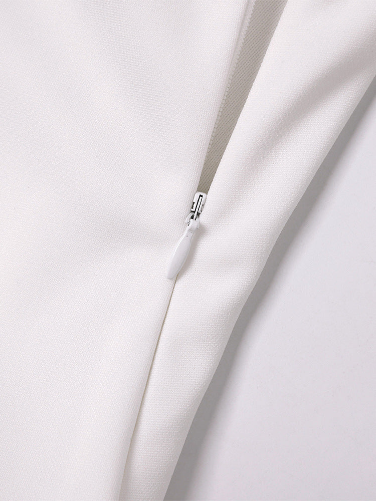 Women summer French style Halter Neck sexy backless bodycon dress 7