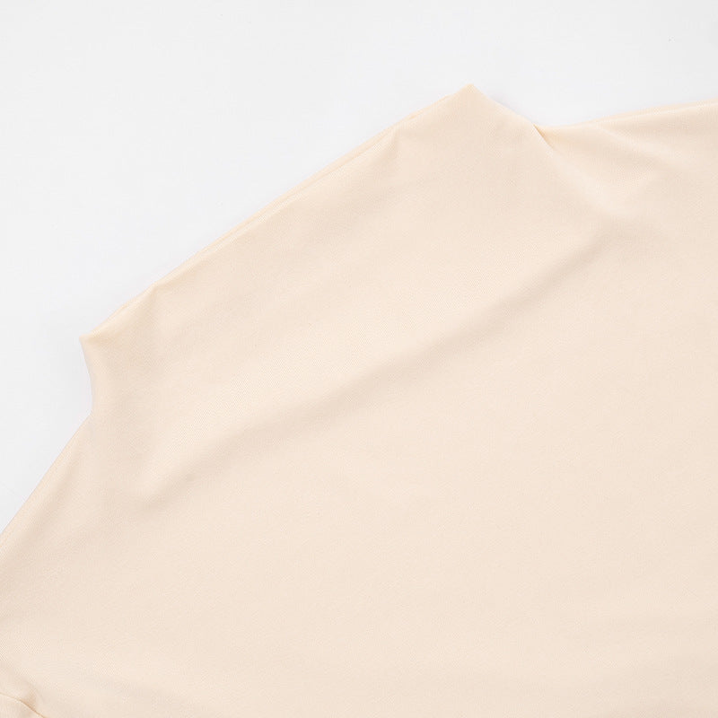 Women Autumn/Winter Solid Turtleneck Long-Sleeved Bodysuit with Covered Legs Two-Piece Set 17