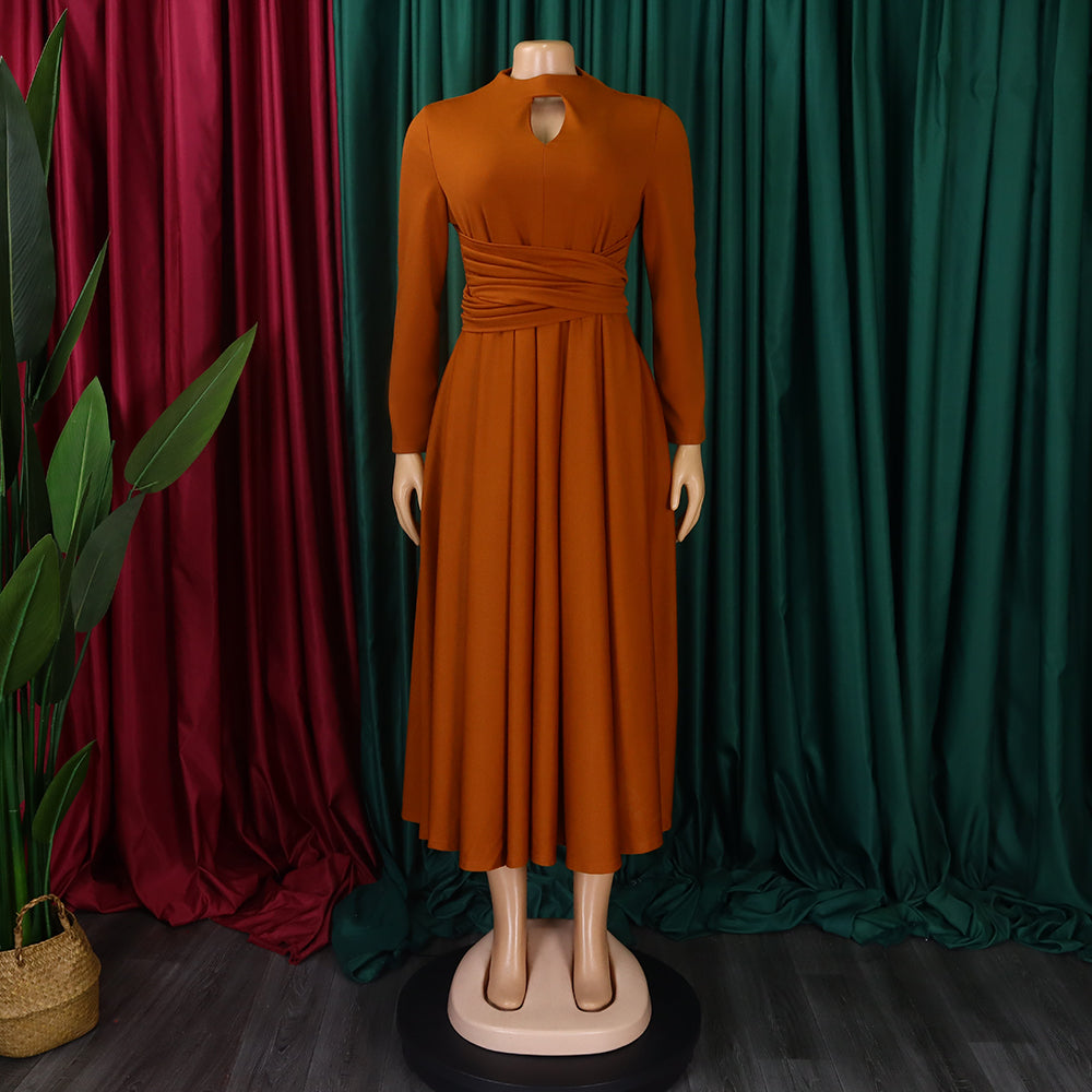 Women's Fashion Chic Pleated African Plus Size Swing Dress 21