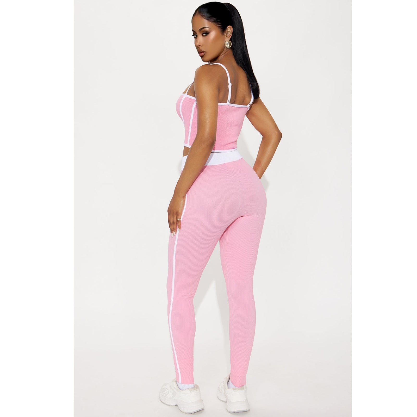 Women Sports Suspender Top and Pants Two-Piece Set 13