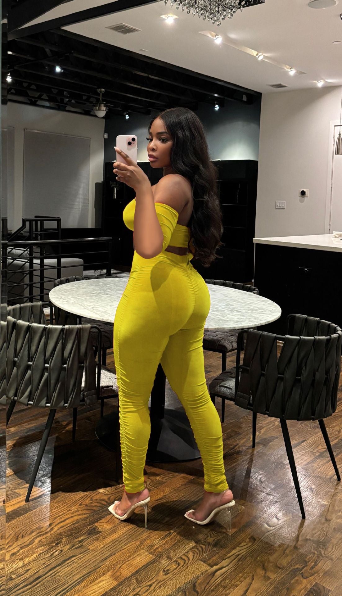 Women Sexy Backless Strapless Solid Top and Pants Two Piece Set 7