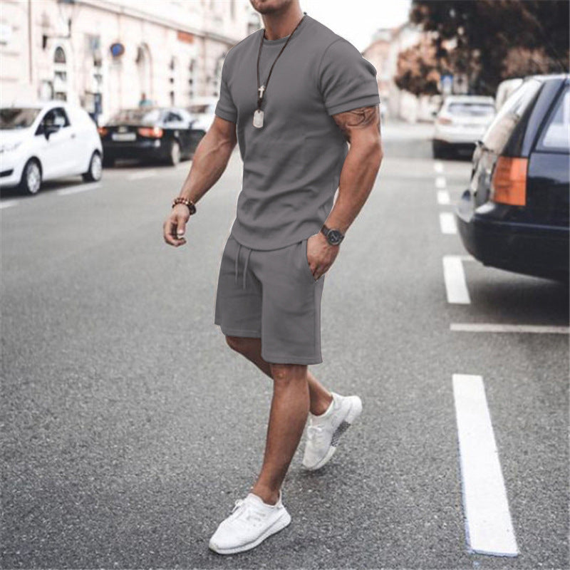 fashion short-sleeved shorts Casual track suit men 8
