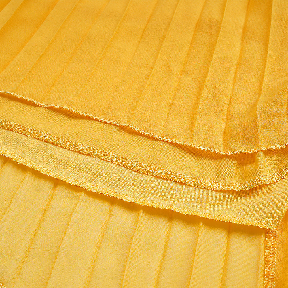 Women's African Plus Size Floral Sleeveless High Waist Pleated Gown Chic Dress 18