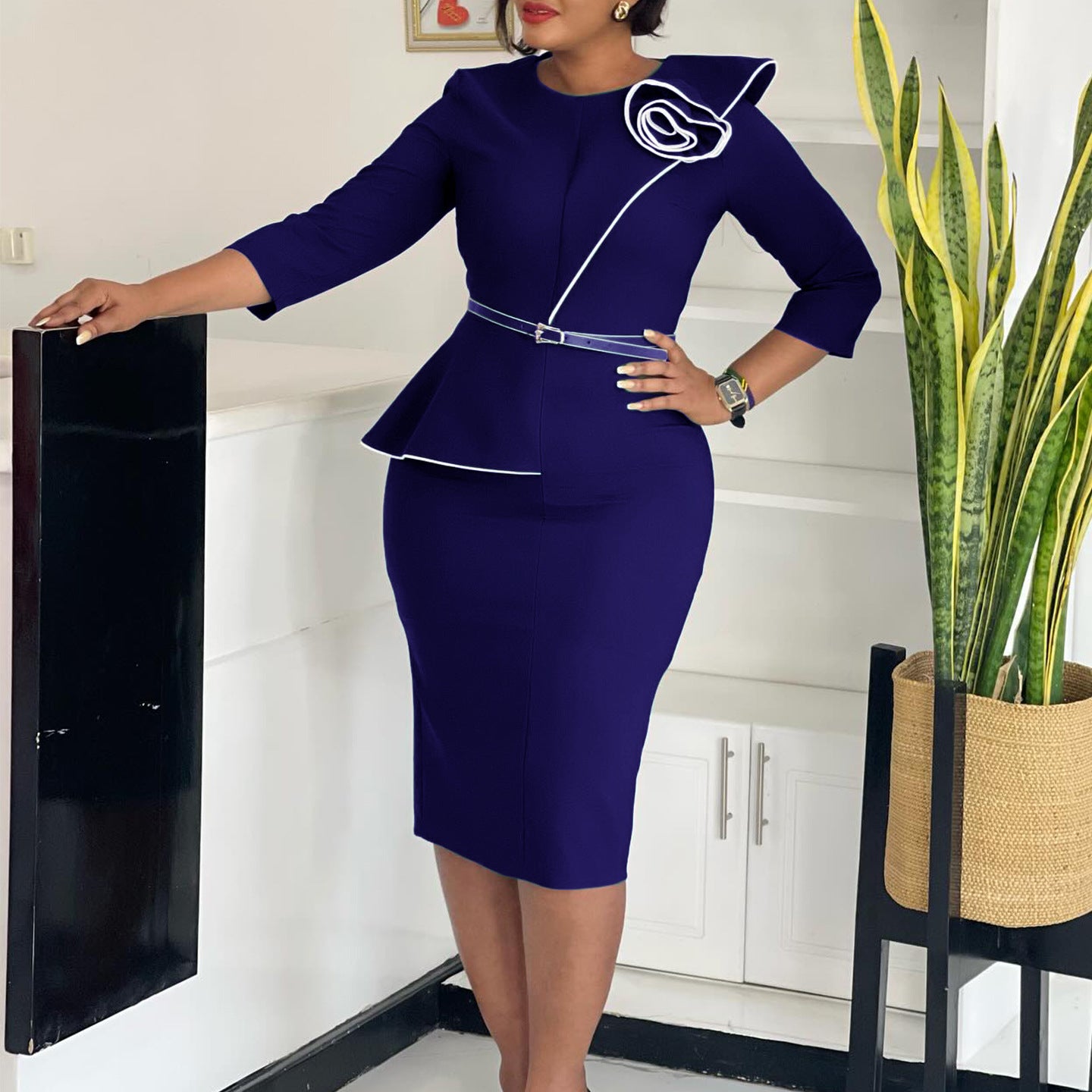 African Elegance Career Bodycon Dress