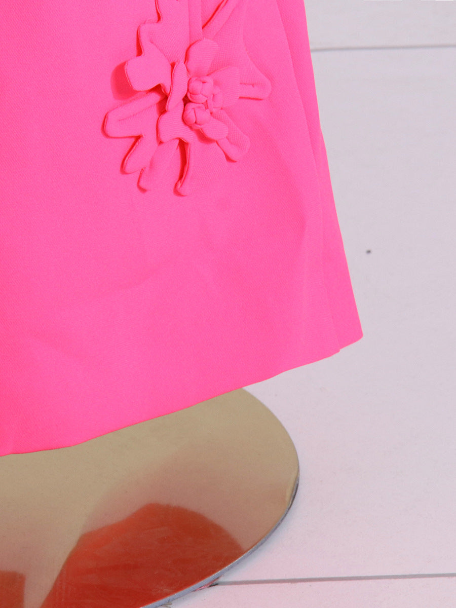 Women double-breasted floral Patchwork Blazer + high-waisted Bell Bottom pants two-piece set 37