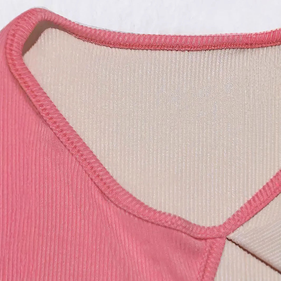 Women Elegant Casual Contrast Sexy Slit Dress