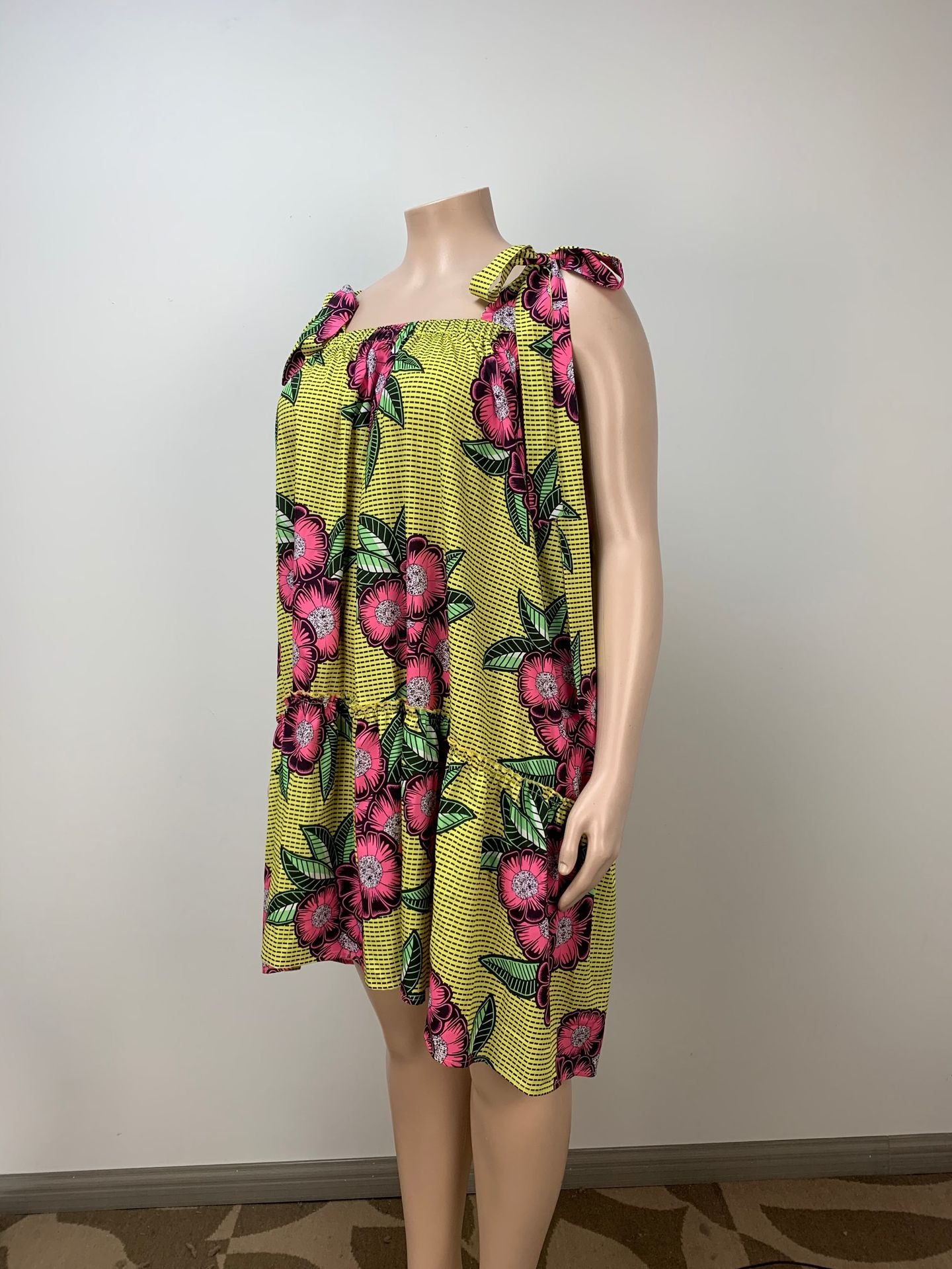 Plus Size Women Summer Holidays Loose Strappy Dress 5